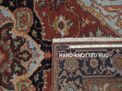 Heriz Heriz hand-knotted wool rug in Red, 4'1" x 6'1", SKU O092796 (view 8)