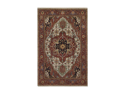 Heriz Heriz hand-knotted wool rug in Ivory, 3'11" x 6', SKU O092797