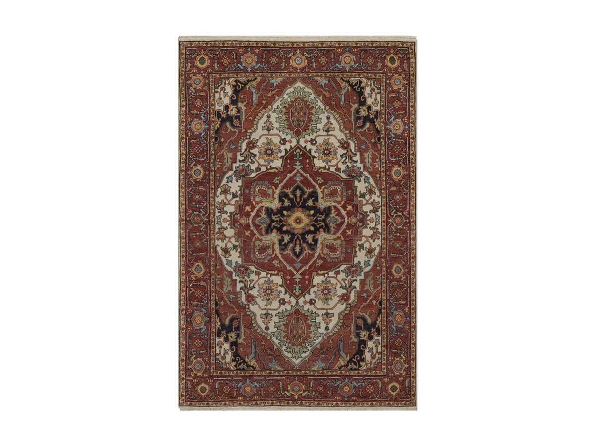 Heriz Heriz hand-knotted wool rug in Ivory, 3'11" x 6', SKU O092797