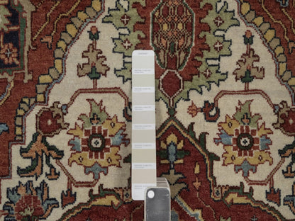 Heriz Heriz hand-knotted wool rug in Ivory, 3'11" x 6', SKU O092797 (view 4)