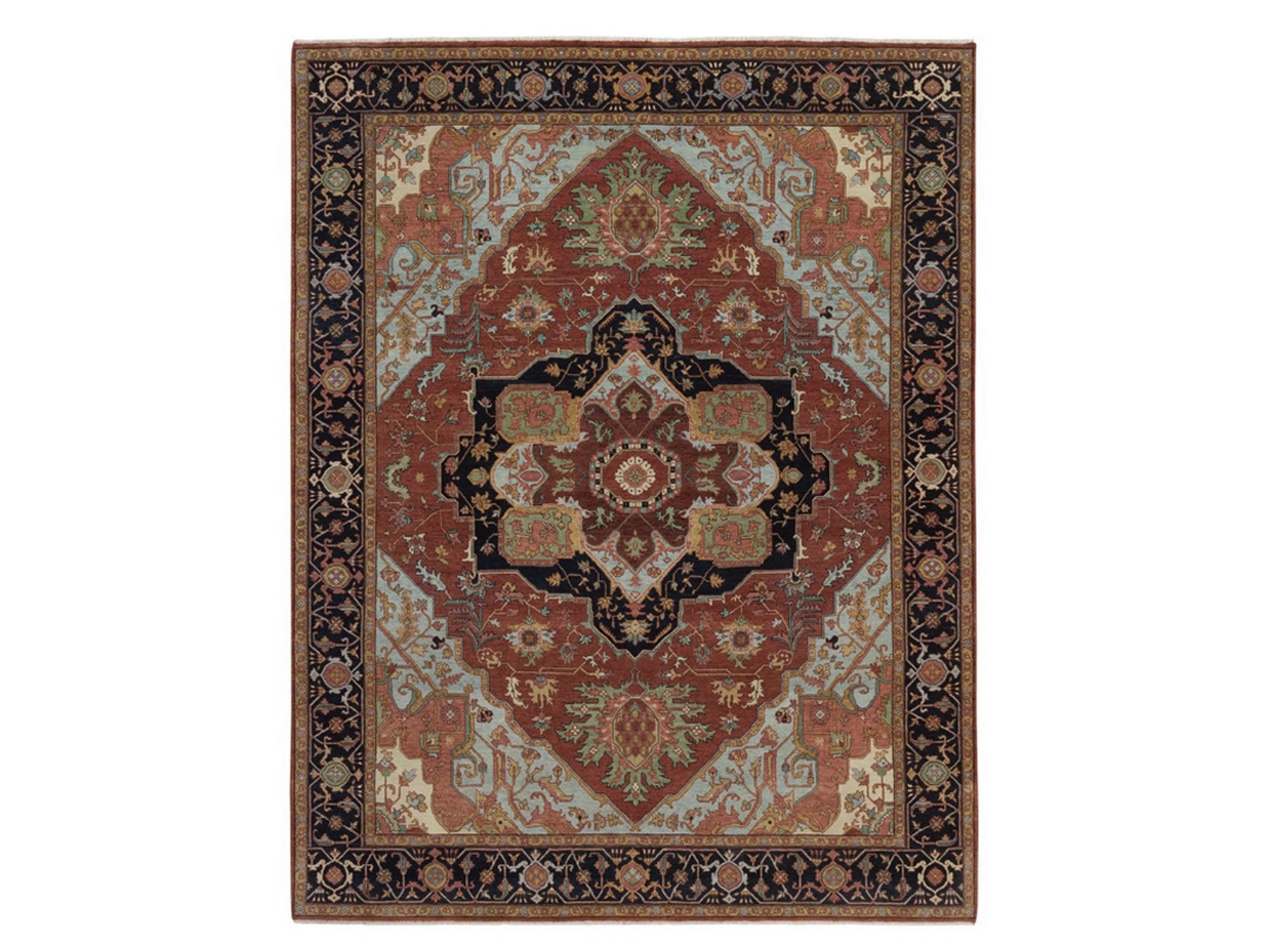 Heriz Heriz hand-knotted wool rug in Red, 7'9" x 10', SKU O092798