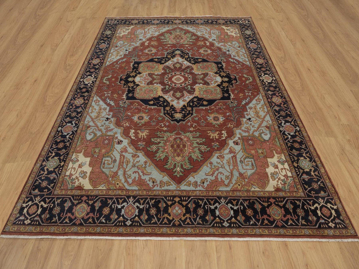 Heriz Heriz hand-knotted wool rug in Red, 7'9" x 10', SKU O092798 (view 2)