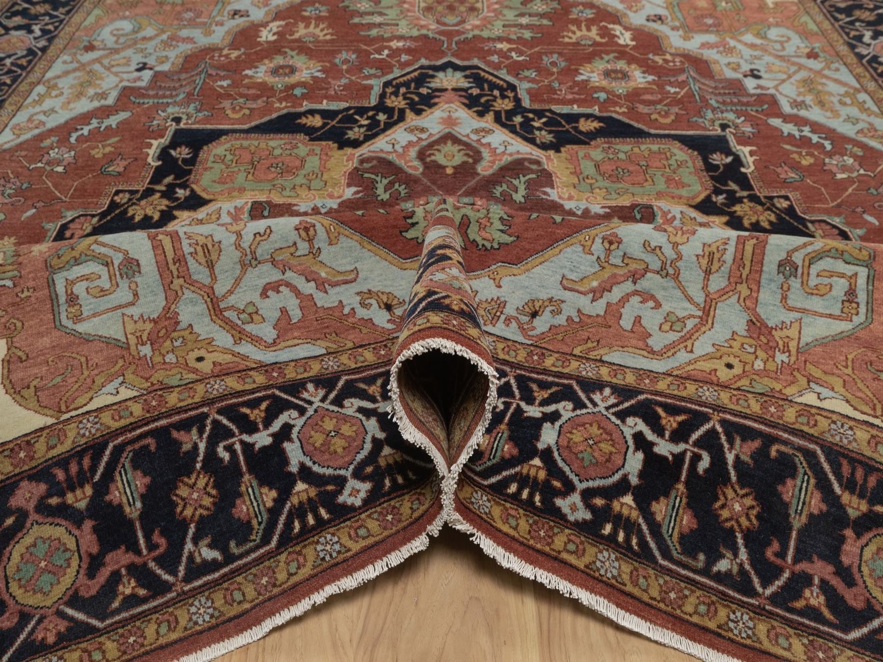 Heriz Heriz hand-knotted wool rug in Red, 7'9" x 10', SKU O092798 (view 5)