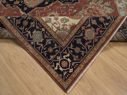 Heriz Heriz hand-knotted wool rug in Red, 7'9" x 10', SKU O092798 (view 6)