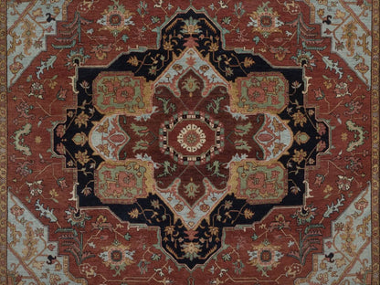 Heriz Heriz hand-knotted wool rug in Red, 7'9" x 10', SKU O092798 (view 8)