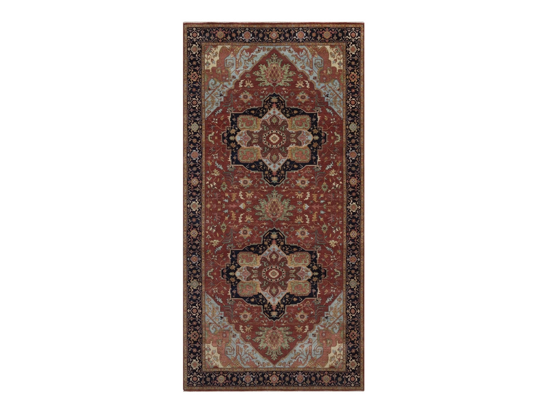 Heriz Heriz hand-knotted wool rug in Red, 7'10" x 16', SKU O092799