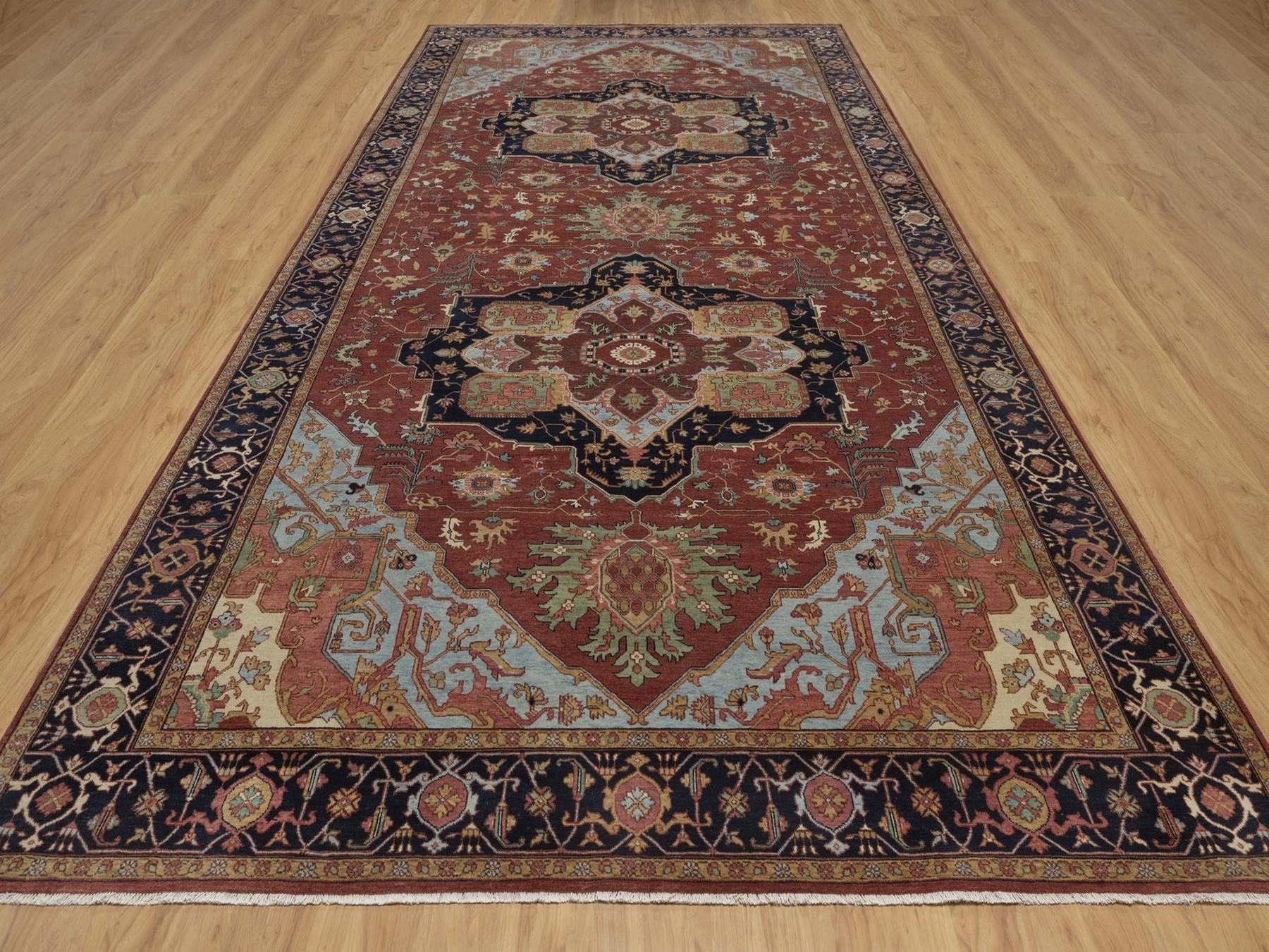 Heriz Heriz hand-knotted wool rug in Red, 7'10" x 16', SKU O092799 (view 2)