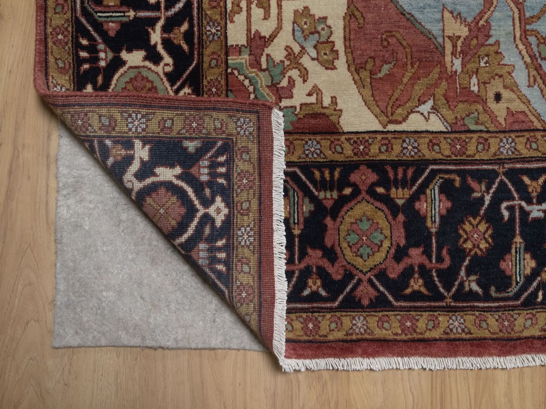 Heriz Heriz hand-knotted wool rug in Red, 7'10" x 16', SKU O092799 (view 4)