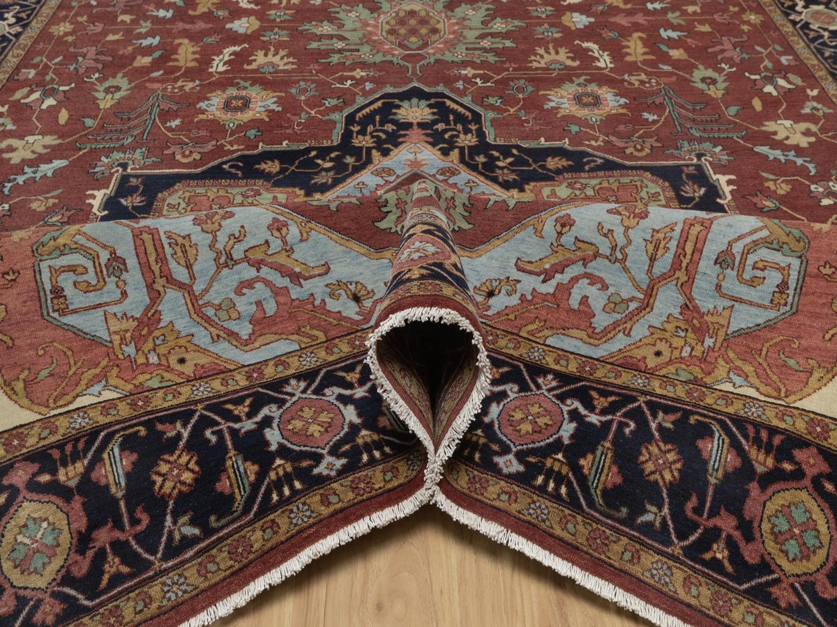 Heriz Heriz hand-knotted wool rug in Red, 7'10" x 16', SKU O092799 (view 5)