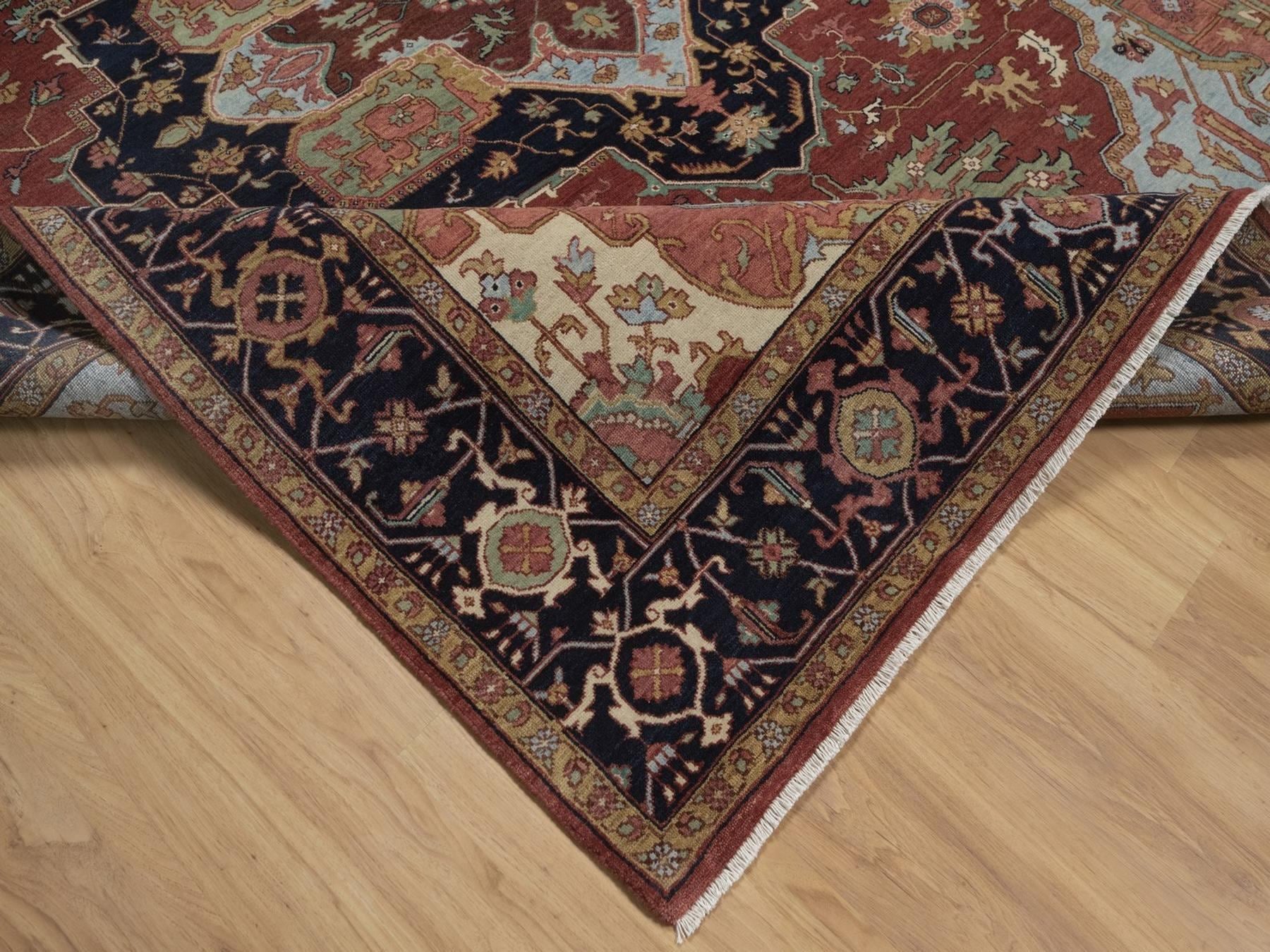 Heriz Heriz hand-knotted wool rug in Red, 7'10" x 16', SKU O092799 (view 6)