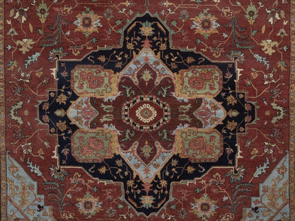 Heriz Heriz hand-knotted wool rug in Red, 7'10" x 16', SKU O092799 (view 8)