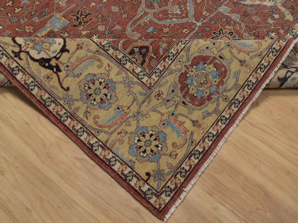 Heriz Heriz hand-knotted wool rug in Red, 7'10" x 10'1", SKU O092801 (view 6)