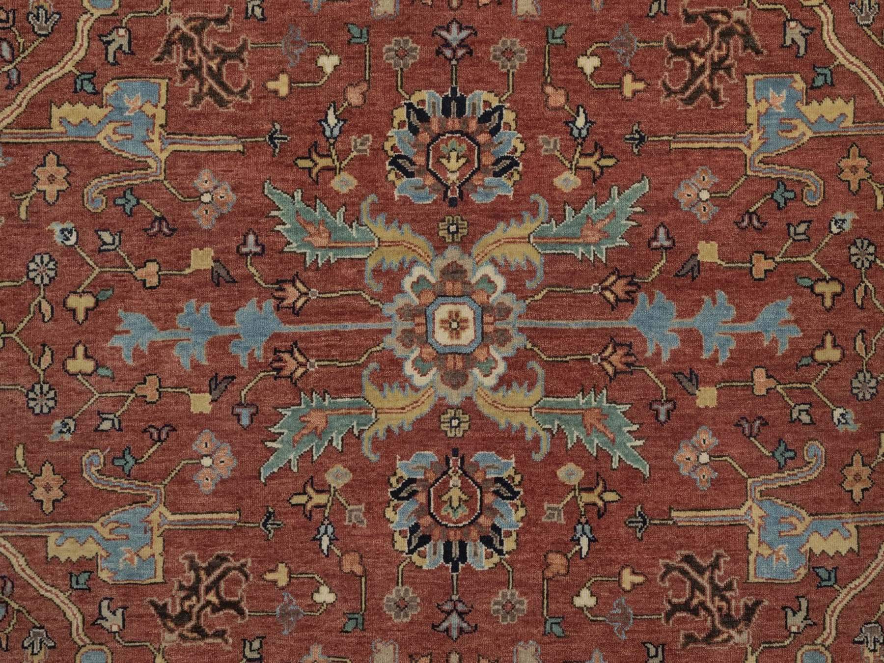 Heriz Heriz hand-knotted wool rug in Red, 7'10" x 10'1", SKU O092801 (view 8)
