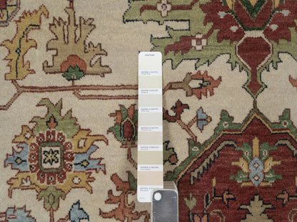 Heriz Heriz hand-knotted wool rug in Ivory, 7'10" x 9'10", SKU O092802 (view 7)
