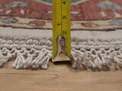 Heriz Heriz hand-knotted wool rug in Ivory, 6'10" x 6'10", SKU O092803 (view 7)