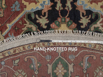 Heriz Heriz hand-knotted wool rug in Ivory, 6'10" x 6'10", SKU O092803 (view 8)