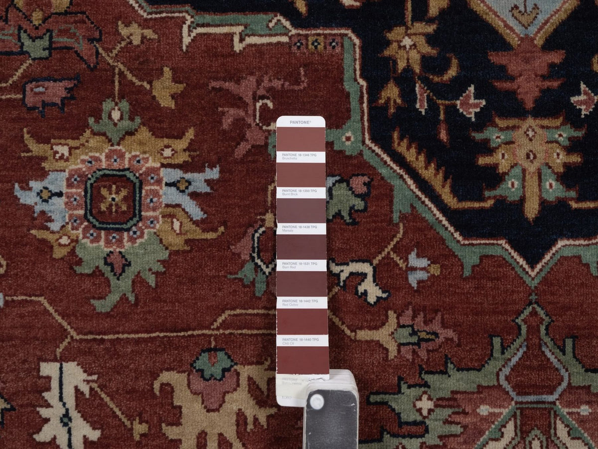Heriz Heriz hand-knotted wool rug in Red, 7'10" x 7'10", SKU O092804 (view 7)
