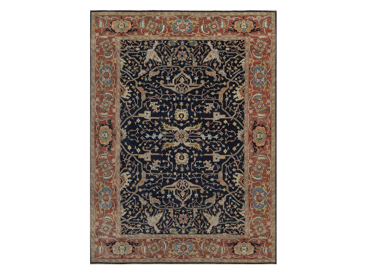 Heriz Heriz hand-knotted wool rug in Blue, 8'10" x 12'1", SKU O092806