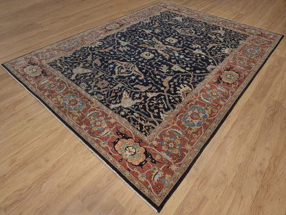 Heriz Heriz hand-knotted wool rug in Blue, 8'10" x 12'1", SKU O092806 (view 3)