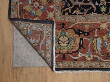 Heriz Heriz hand-knotted wool rug in Blue, 8'10" x 12'1", SKU O092806 (view 4)