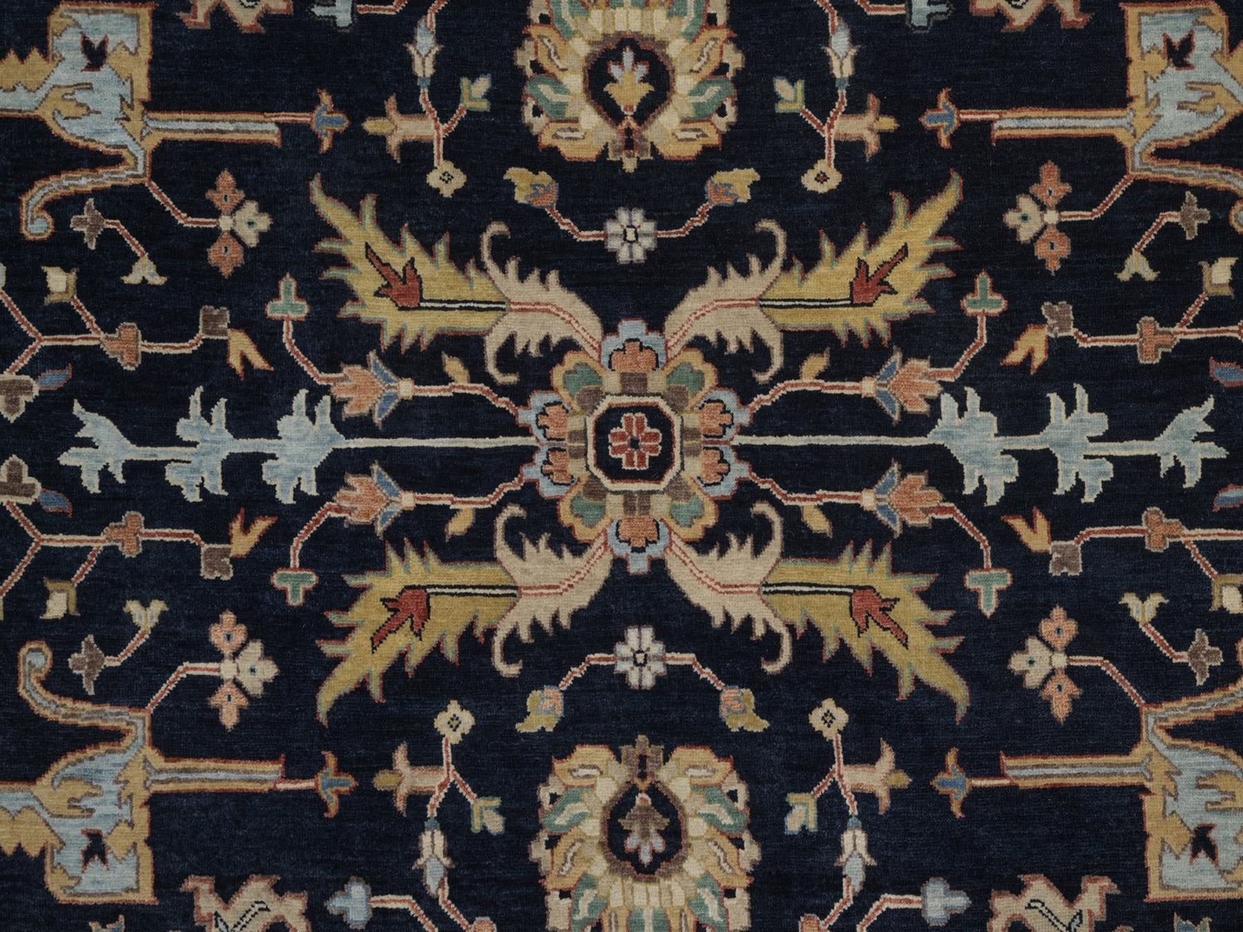 Heriz Heriz hand-knotted wool rug in Blue, 8'10" x 12'1", SKU O092806 (view 8)