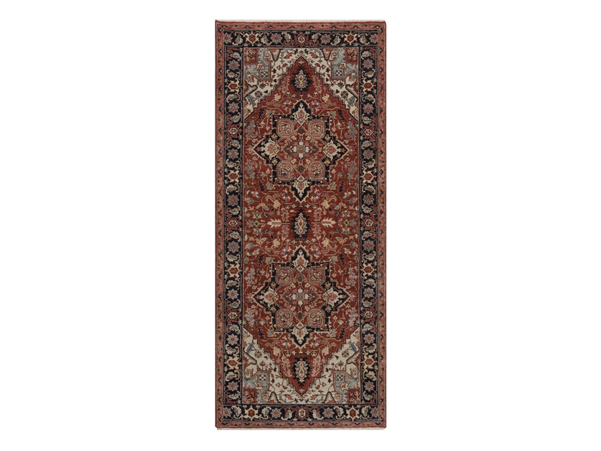 Heriz Heriz hand-knotted wool runner in Red, 2'7" x 6'3", SKU O092807
