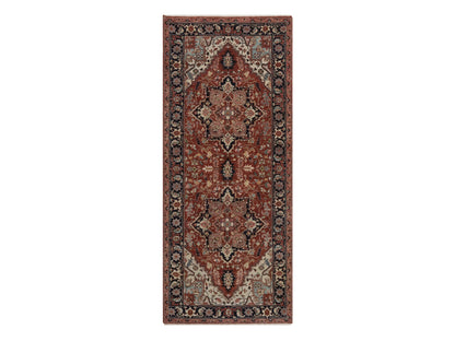 Heriz Heriz hand-knotted wool runner in Red, 2'7" x 6'3", SKU O092807