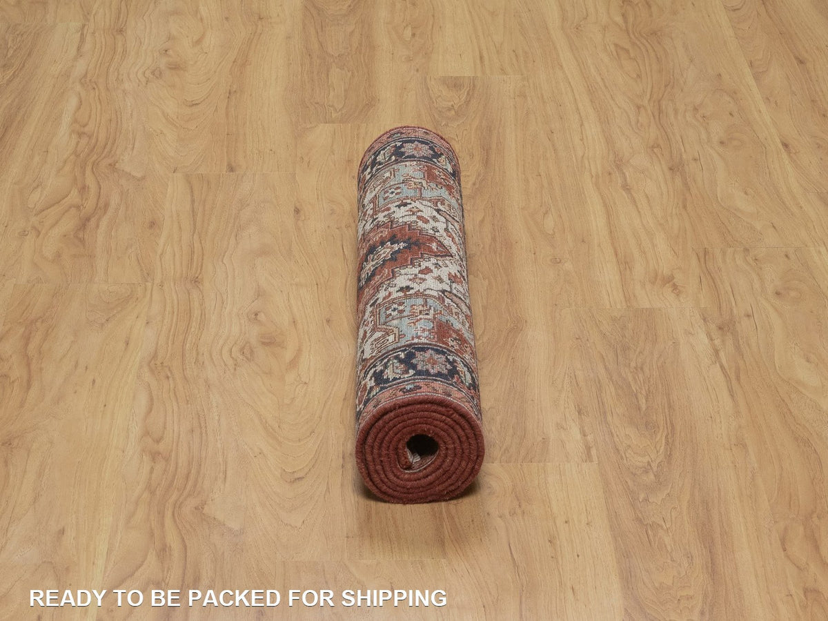 Heriz Heriz hand-knotted wool runner in Red, 2'7" x 6'3", SKU O092807 (view 6)