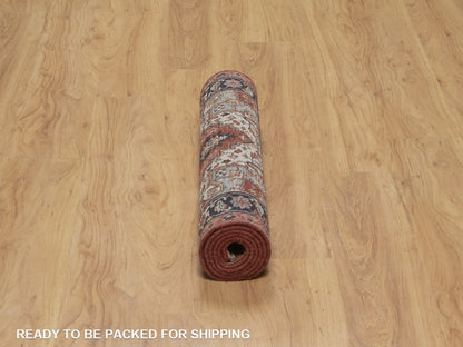 Heriz Heriz hand-knotted wool runner in Red, 2'7" x 6'3", SKU O092807 (view 6)