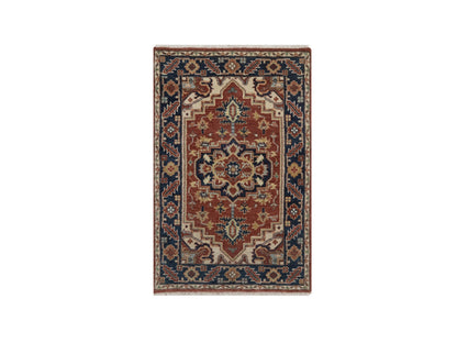Heriz Heriz hand-knotted wool rug in Red, 2' x 3', SKU O092808