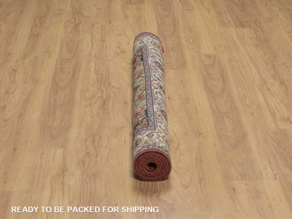 Heriz Heriz hand-knotted wool rug in Red, 4'1" x 5'11", SKU O092809 (view 6)