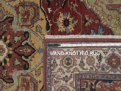 Heriz Heriz hand-knotted wool rug in Red, 4'1" x 5'11", SKU O092809 (view 8)