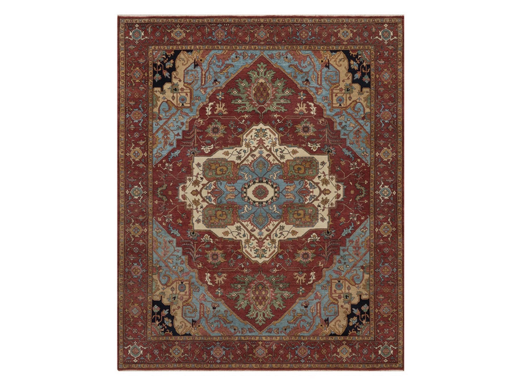 Heriz Heriz hand-knotted wool rug in Red, 8'2" x 10'1", SKU O092810