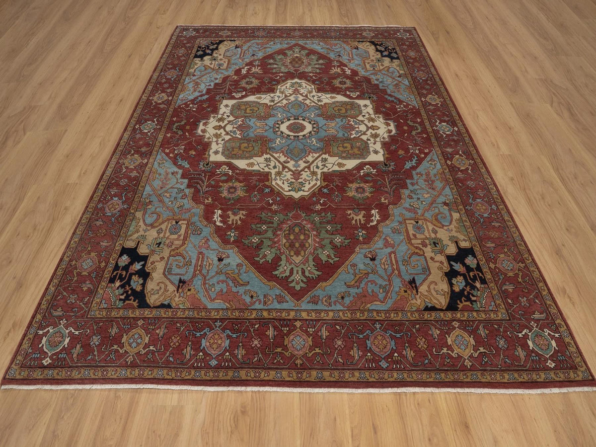 Heriz Heriz hand-knotted wool rug in Red, 8'2" x 10'1", SKU O092810 (view 2)