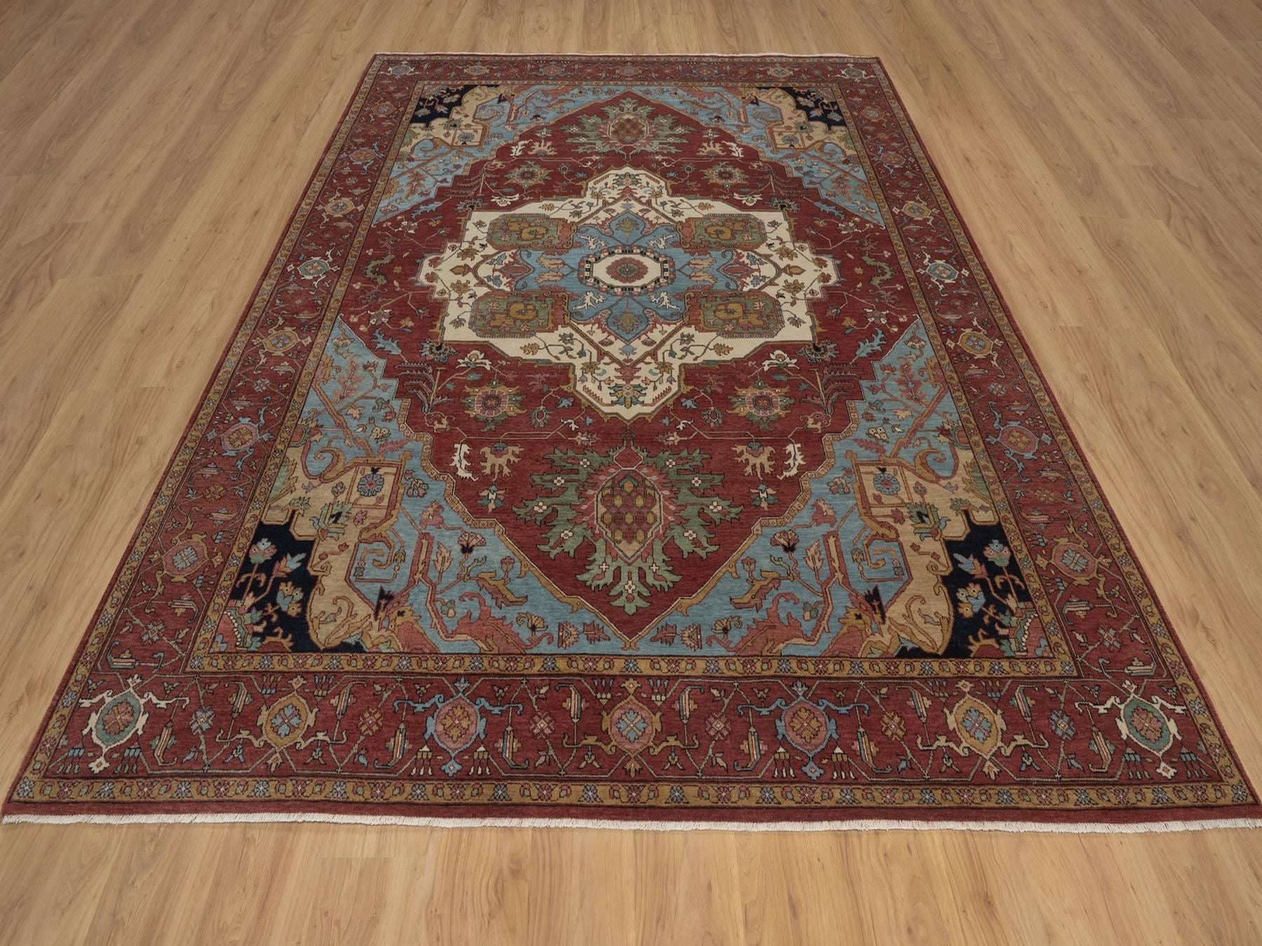 Heriz Heriz hand-knotted wool rug in Red, 8'2" x 10'1", SKU O092810 (view 2)