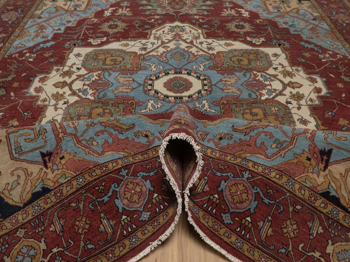 Heriz Heriz hand-knotted wool rug in Red, 8'2" x 10'1", SKU O092810 (view 5)
