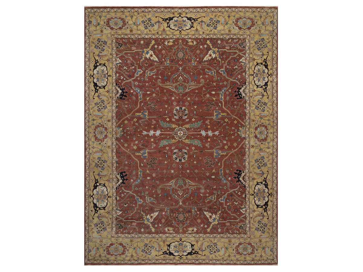 Heriz Heriz hand-knotted wool rug in Red, 9'2" x 12'1", SKU O092811