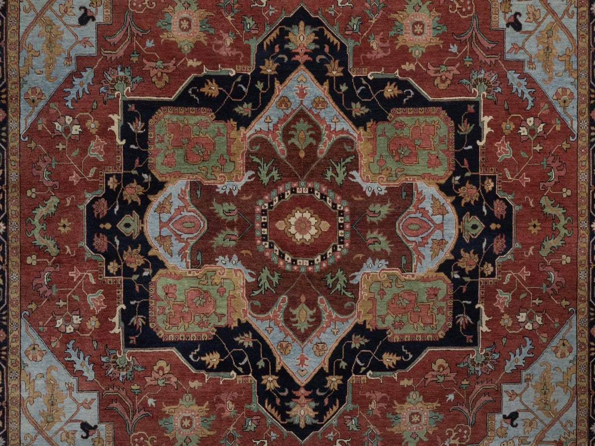 Heriz Heriz hand-knotted wool rug in Red, 8'9" x 11'10", SKU O092812 (view 8)