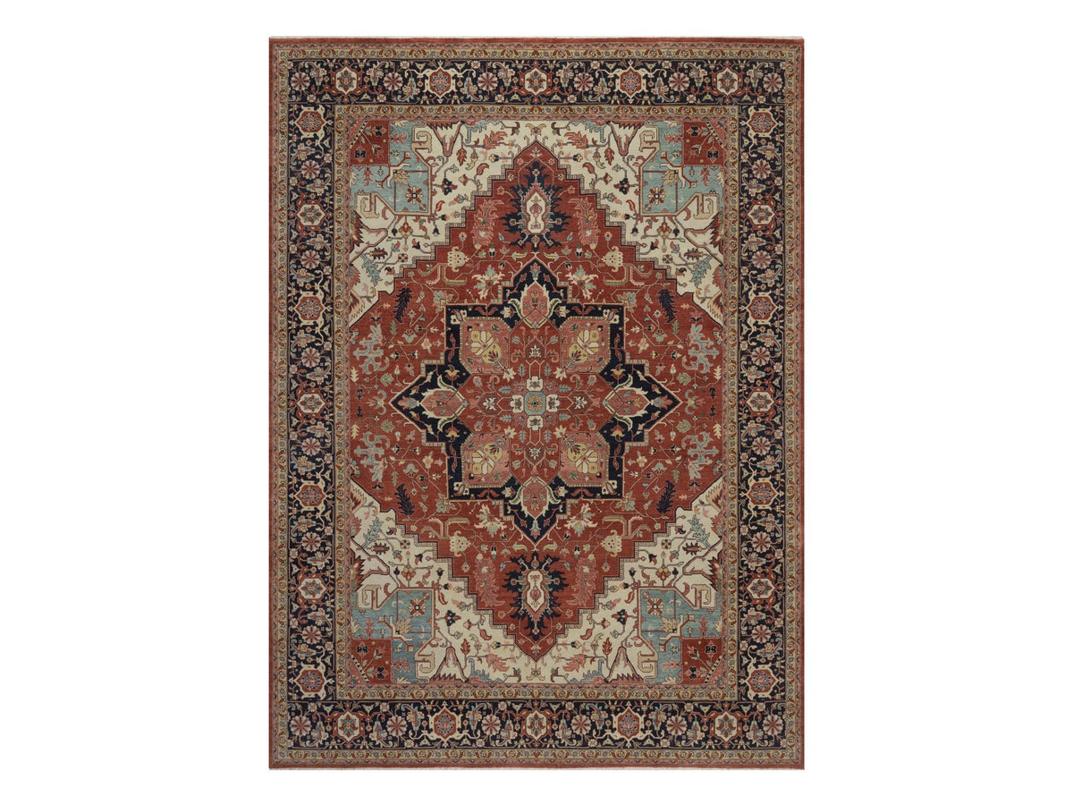 Heriz Heriz hand-knotted wool rug in Red, 8'8" x 11'11", SKU O092814