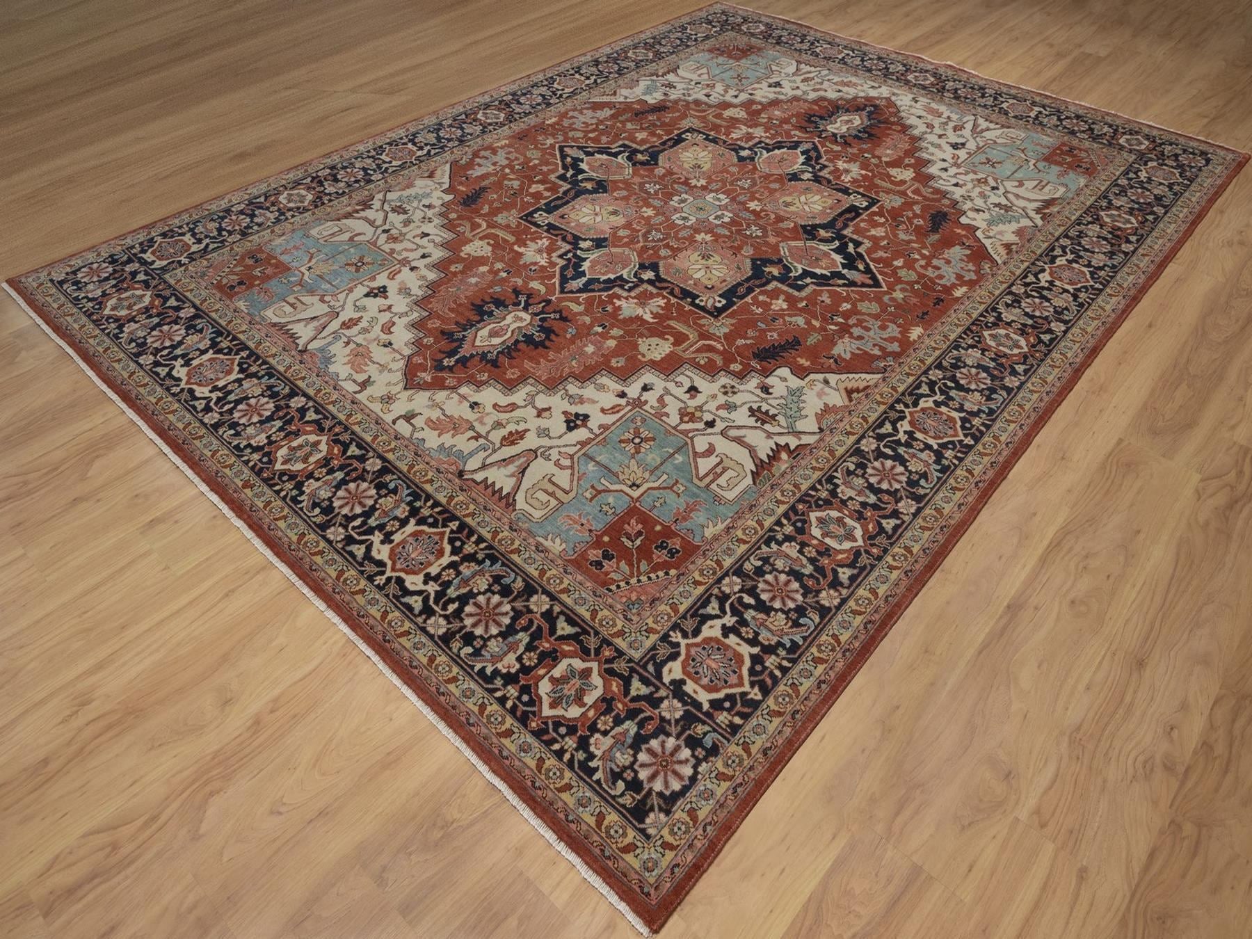 Heriz Heriz hand-knotted wool rug in Red, 8'8" x 11'11", SKU O092814 (view 3)
