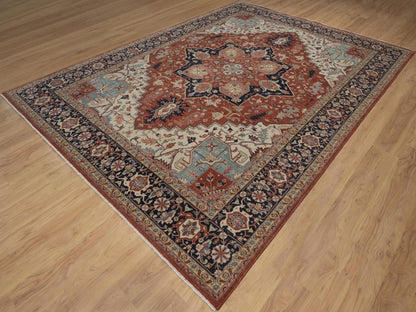 Heriz Heriz hand-knotted wool rug in Red, 8'8" x 11'11", SKU O092814 (view 3)