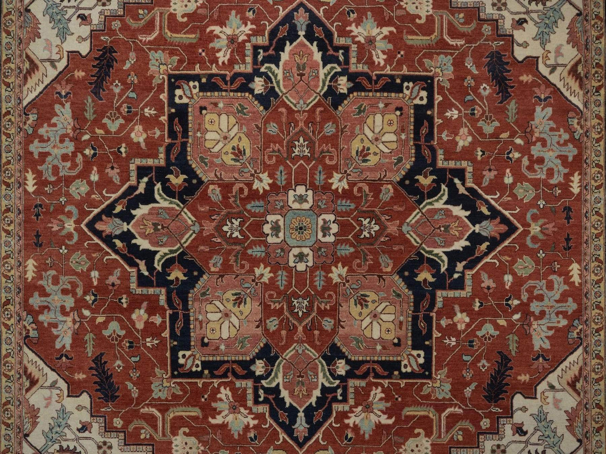 Heriz Heriz hand-knotted wool rug in Red, 8'8" x 11'11", SKU O092814 (view 8)