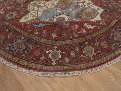 Heriz Heriz hand-knotted wool rug in Red, 8' x 8', SKU O092815 (view 6)