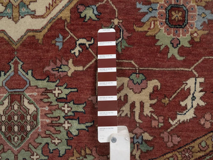 Heriz Heriz hand-knotted wool rug in Red, 8' x 8', SKU O092815 (view 7)
