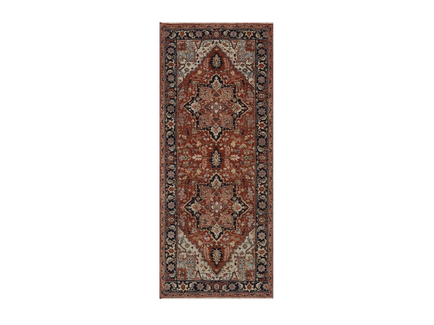 Heriz Heriz hand-knotted wool runner in Red, 2'7" x 6'3", SKU O092817