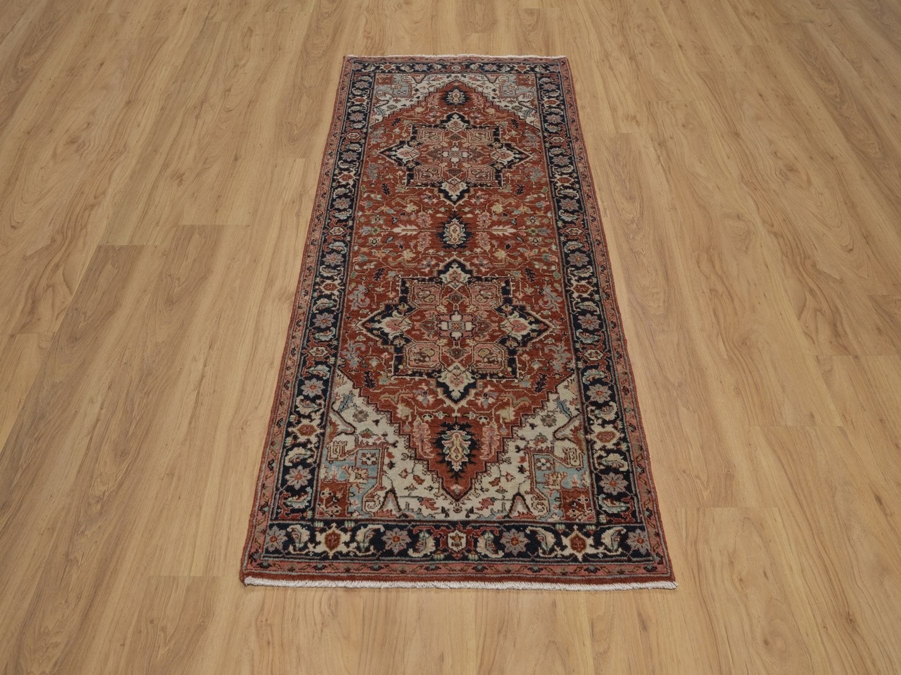 Heriz Heriz hand-knotted wool runner in Red, 2'7" x 6'3", SKU O092817 (view 2)