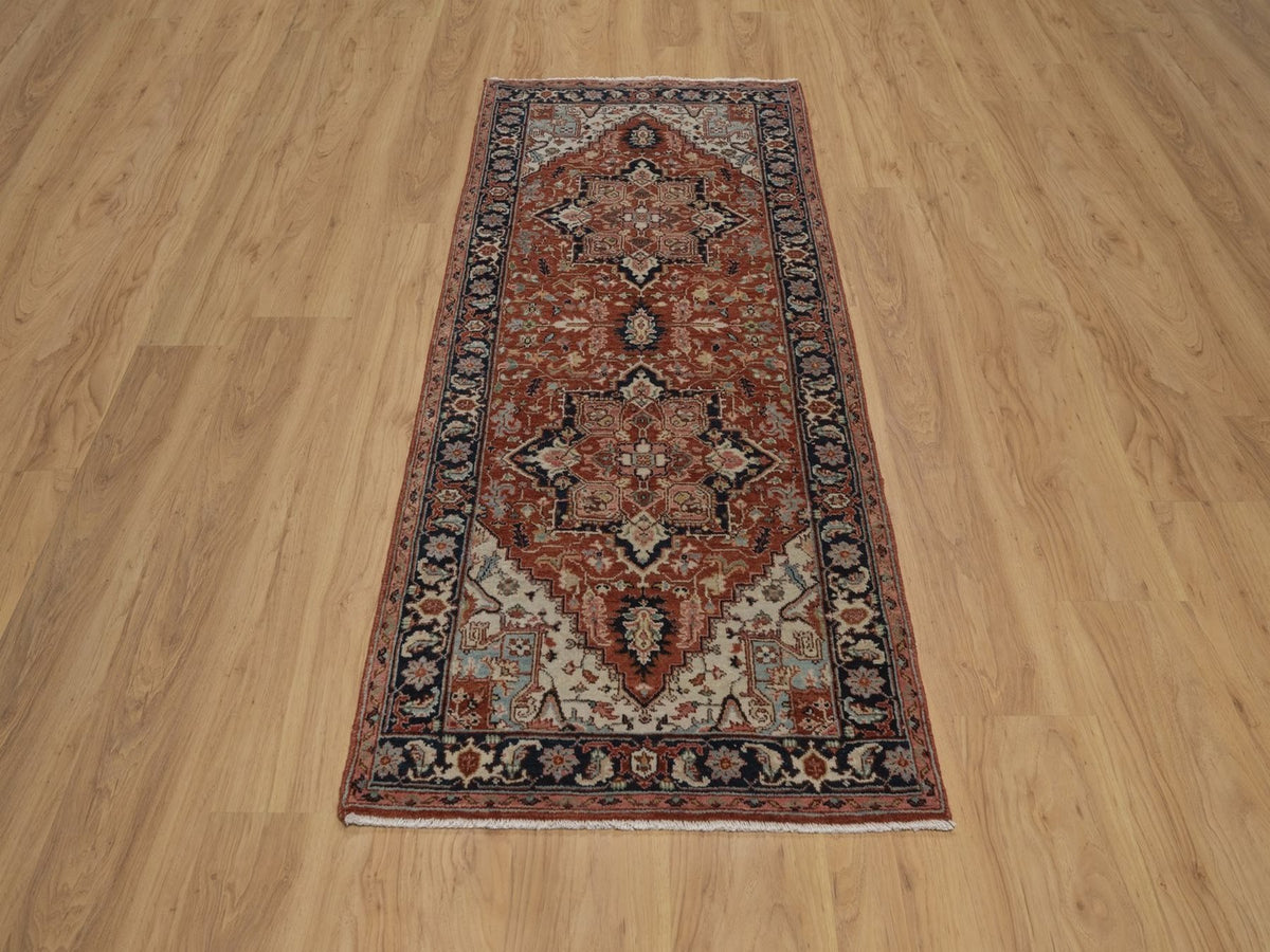 Heriz Heriz hand-knotted wool runner in Red, 2'7" x 6'3", SKU O092817 (view 2)