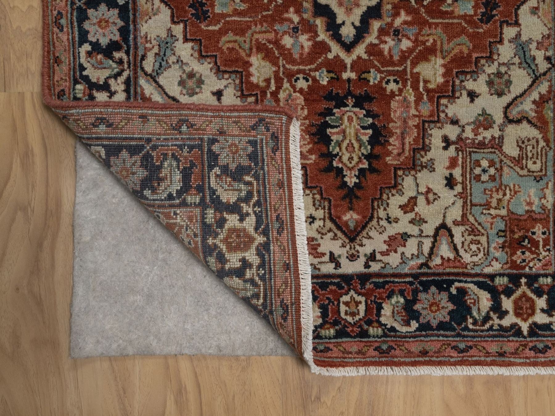 Heriz Heriz hand-knotted wool runner in Red, 2'7" x 6'3", SKU O092817 (view 3)