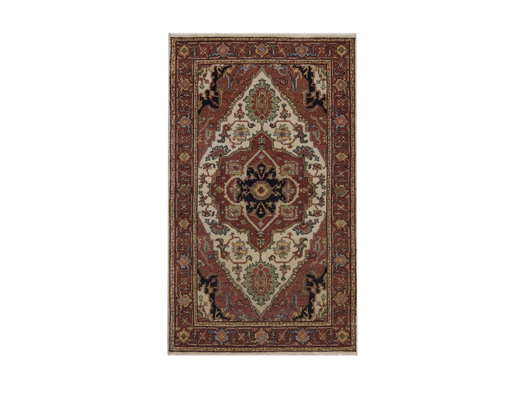 Heriz Heriz hand-knotted wool rug in Ivory, 3' x 5'1", SKU O092818