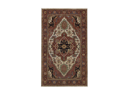Heriz Heriz hand-knotted wool rug in Ivory, 3' x 5'1", SKU O092818